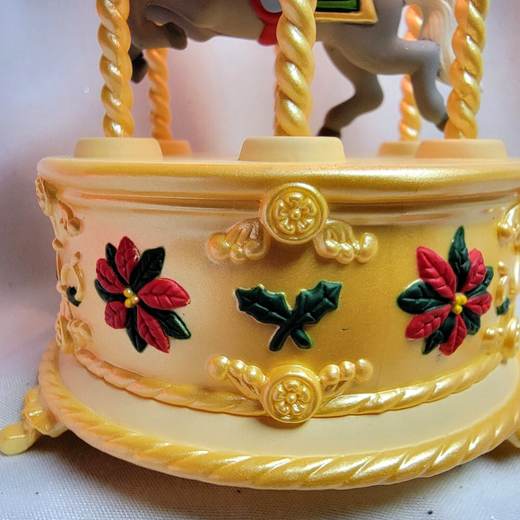 Christmas Tobin Fraley Holiday Carousel Hallmark Ornament #3 Light & Music 1996 - Picture 3 of 11